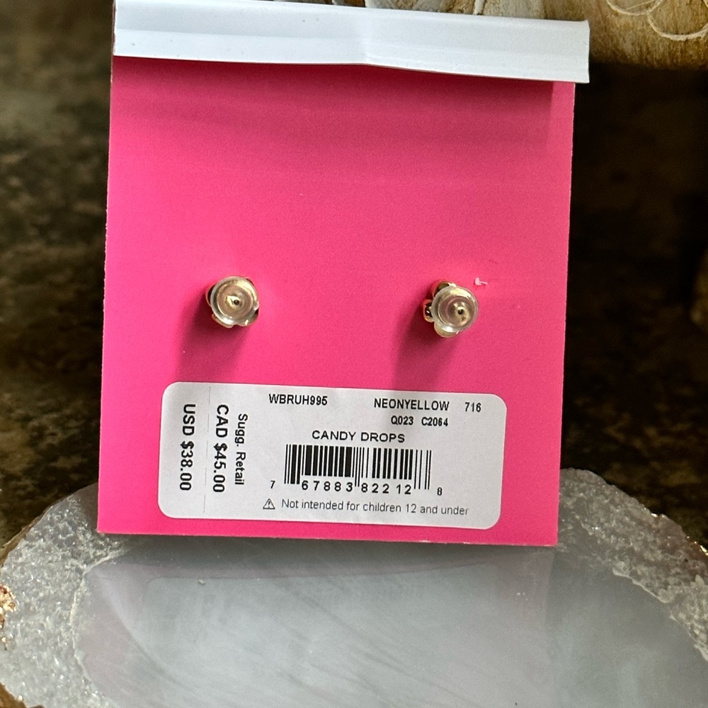 Kate Spade Green Enamel Rhinestone Stud Earrings - Picture 4 of 8